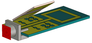 Principle of the resonant frequency tuning by moving the second substrate